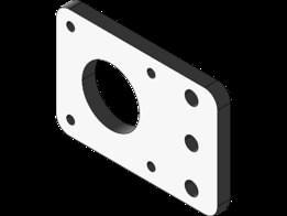 Flat NEMA-17 Motor Plate for 2020 Extrusion