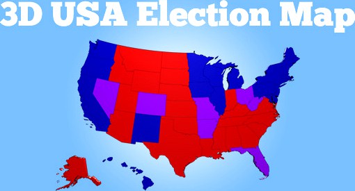 3D USA Election Map