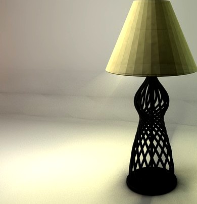 Realistic Detailed Table Lamp