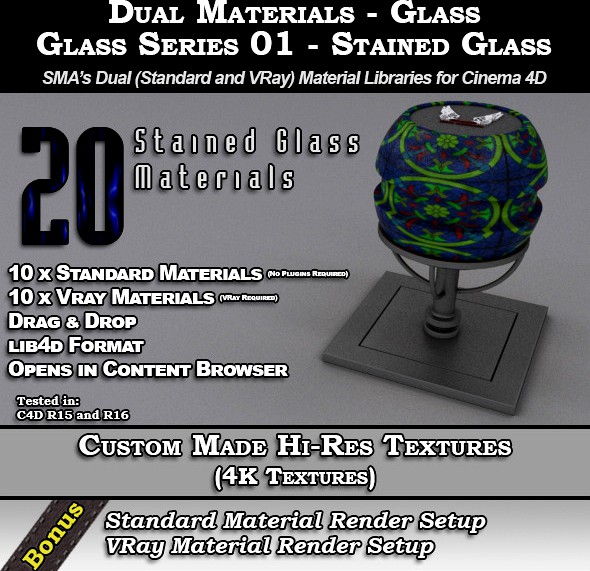 SMA&#x27;s Dual Materials - Glass - S01 - Stained Glass