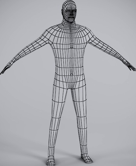 Low Poly Male Mesh