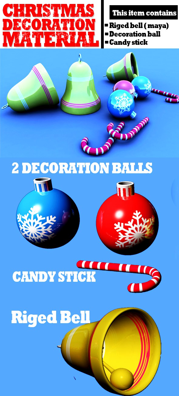 Christmas Decoration Materials Textured