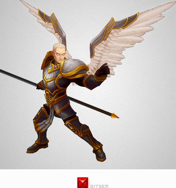 Low Poly Angel Male