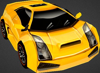 Yellow speed car