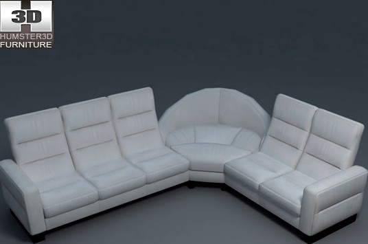 Wave corner sofa - Ekornes Stressless - 3D Model.