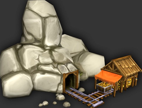 Gold Mine Low Poly