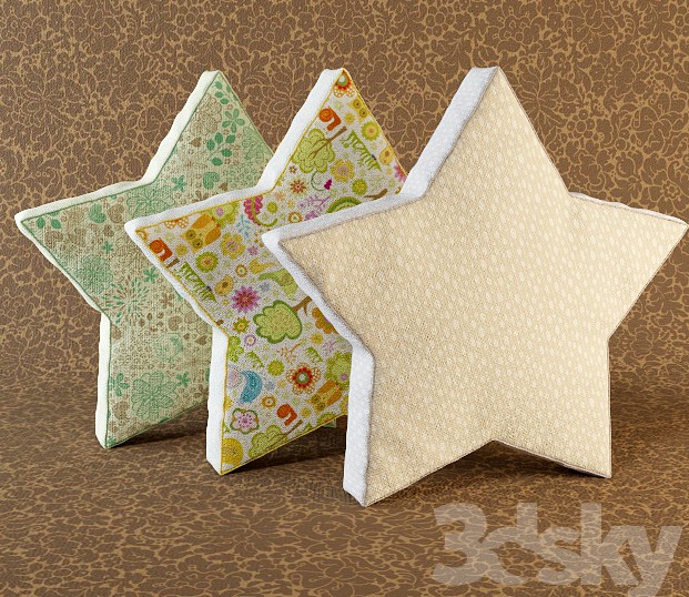 Pillows in the form of stars