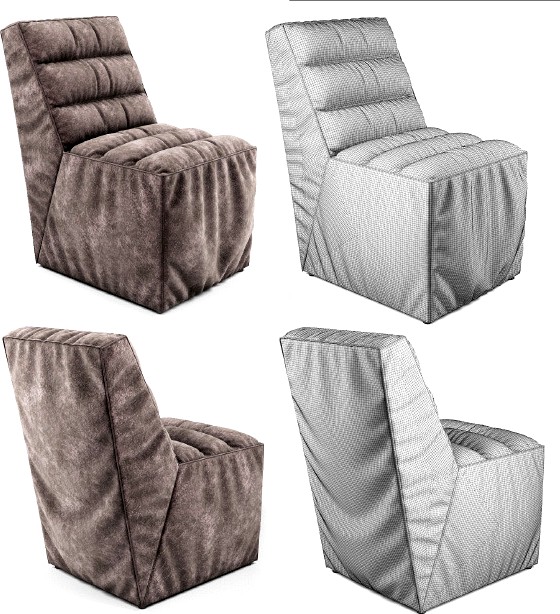 Soft Chair with pleats