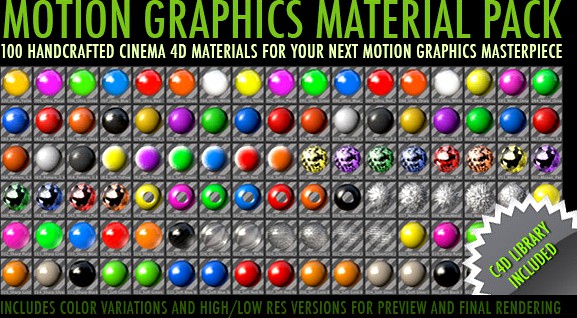 Motion Graphics Material Pack (100 Materials)