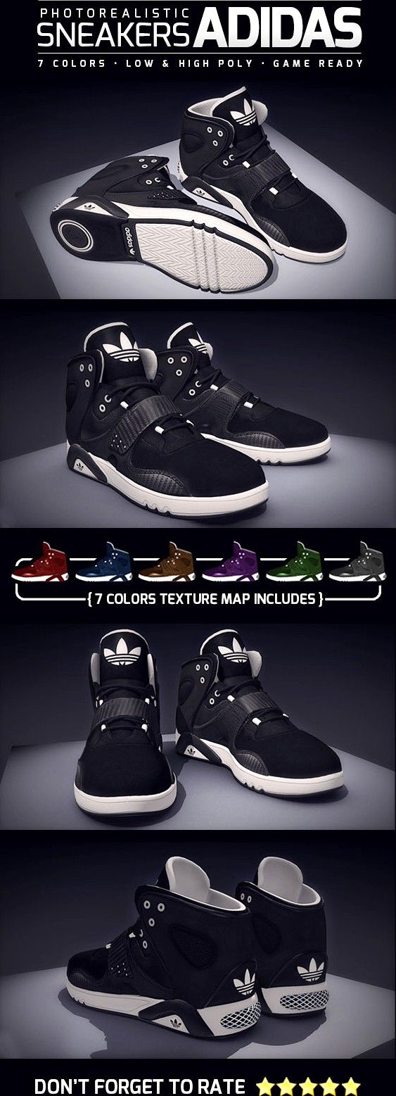 Sneakers Adidas Photorealistic