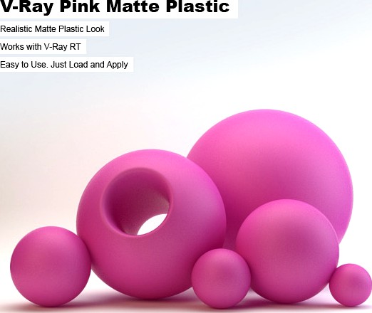 V-Ray Pink Matte Plastic