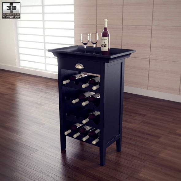 Black Wine Cabinet - Powell Furniture