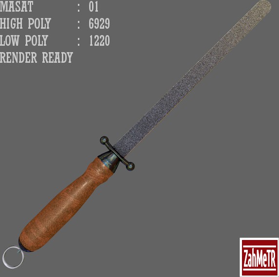 Masat (Knife Sharpener) Low / High Poly
