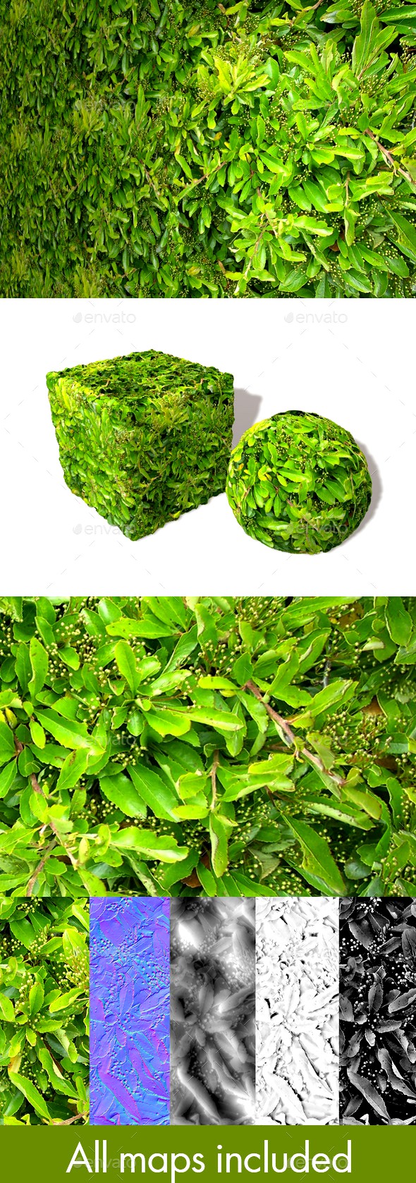 Bright Green Bush Seamless Texture