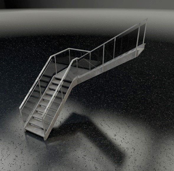 Stairs L-shape.