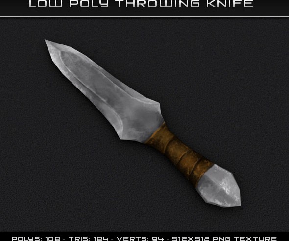 Low Poly Throwing Knife