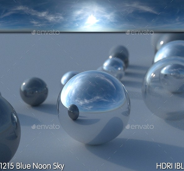 HDRI IBL 1215 Blue Noon Sky