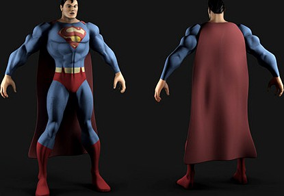Superman - MP and HP Textured Model