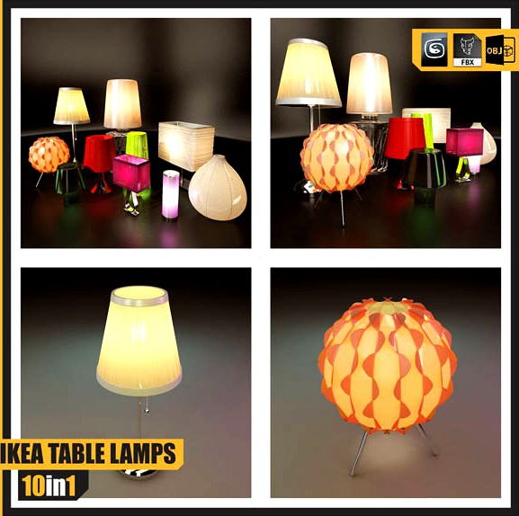 IKEA TABLE LAMPS ::: 10 in 1