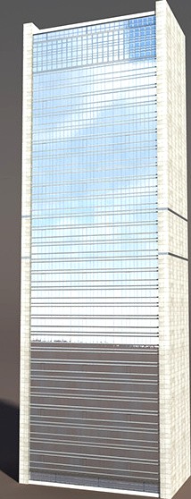 Skyscraper #1 Low poly 3d Model