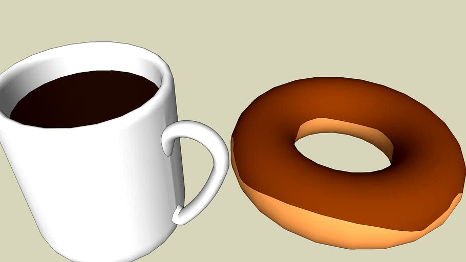 Coffee and doughnut