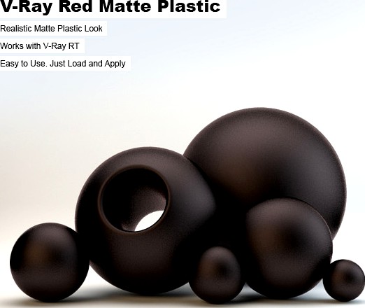 V-Ray Black Matte Plastic