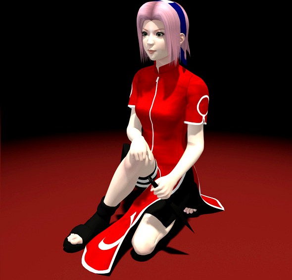Naruto - Sakura Haruno 3D Model 01