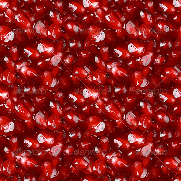 Pomegranate Seeds Seamless Background