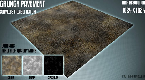 Tileable Grungy Pavement Texture