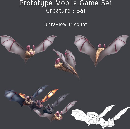Prototype Mobile Game Set - Creature : Bat