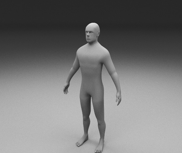 Human Male Clay Model