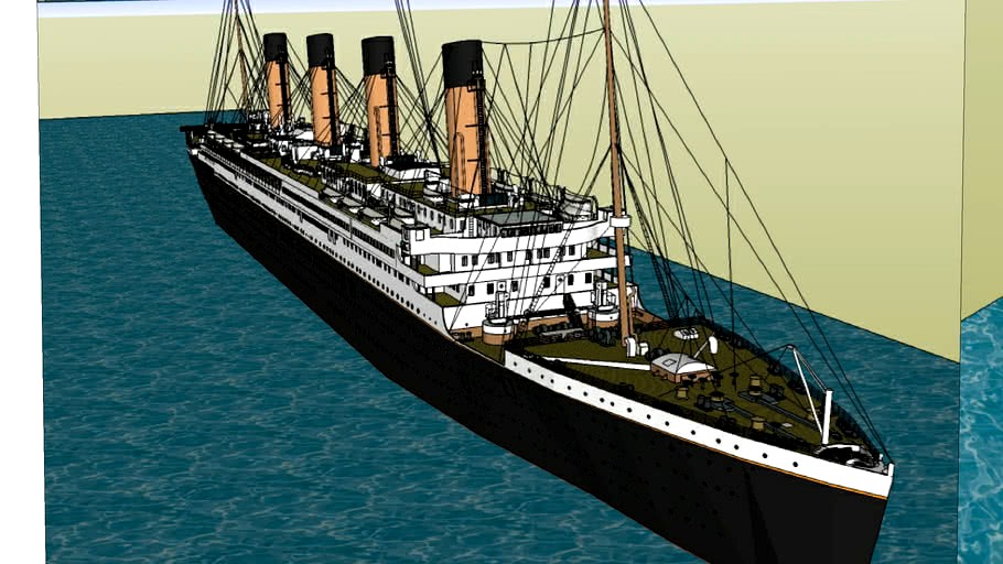 Titanic very detailed model + interiors + sinking