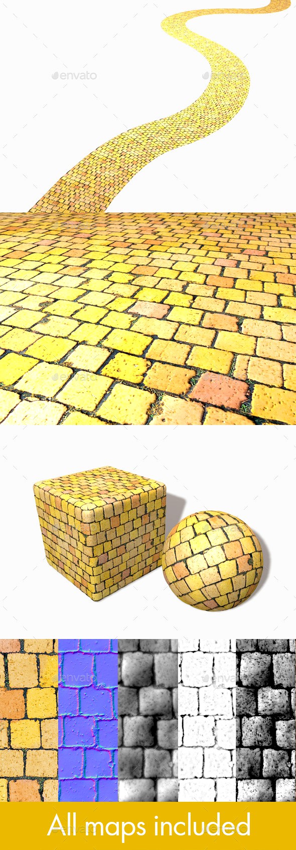 Yellow Brick Road Seamless Texture