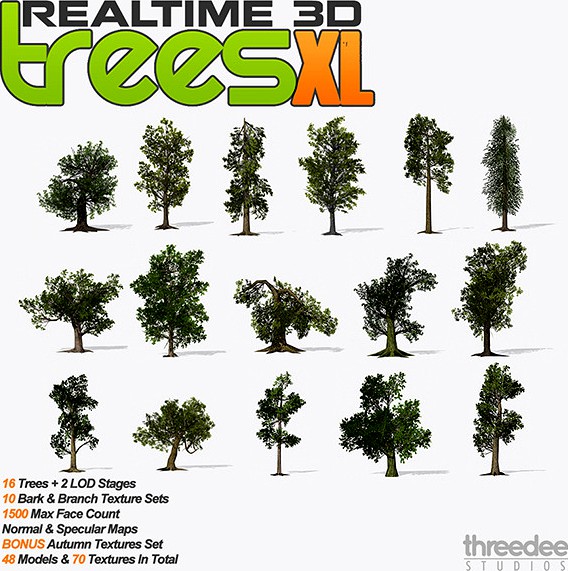 Realtime 3D Trees - XL Pack