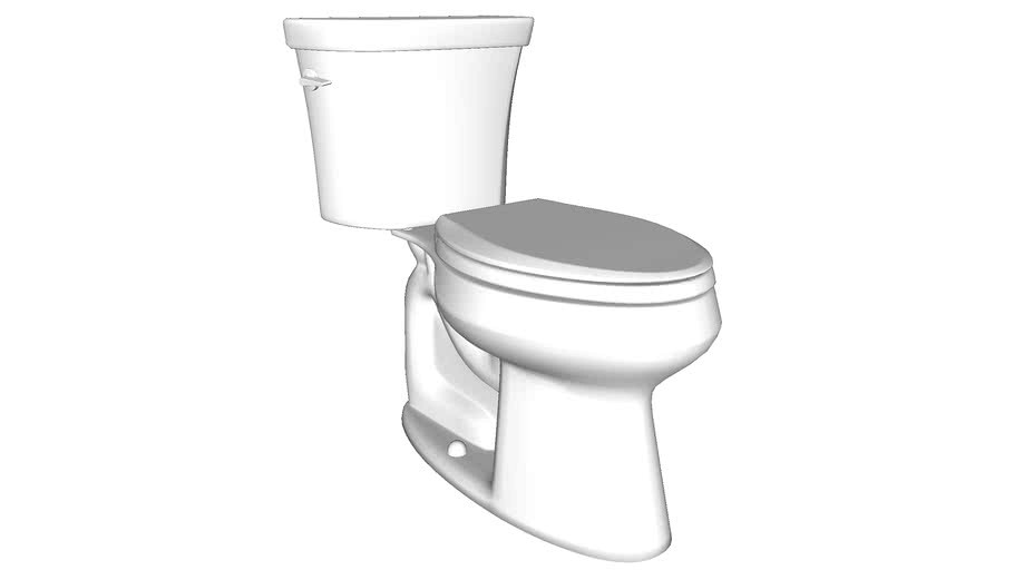 K-3989 Highline(R) Comfort Height(R) Comfort Height(R) two-piece elongated dual-flush toilet with Class Five(R) flushing technology and left-hand trip lever, seat not included