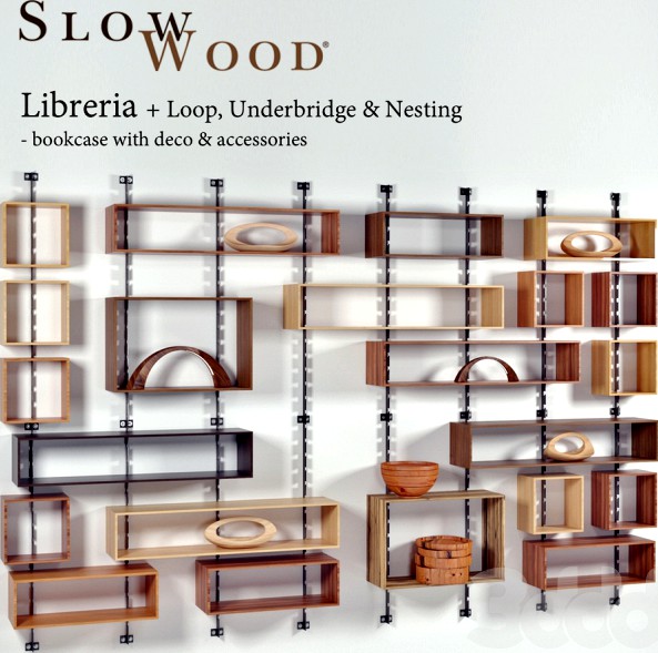 SlowWood Libreria bookcase with deco