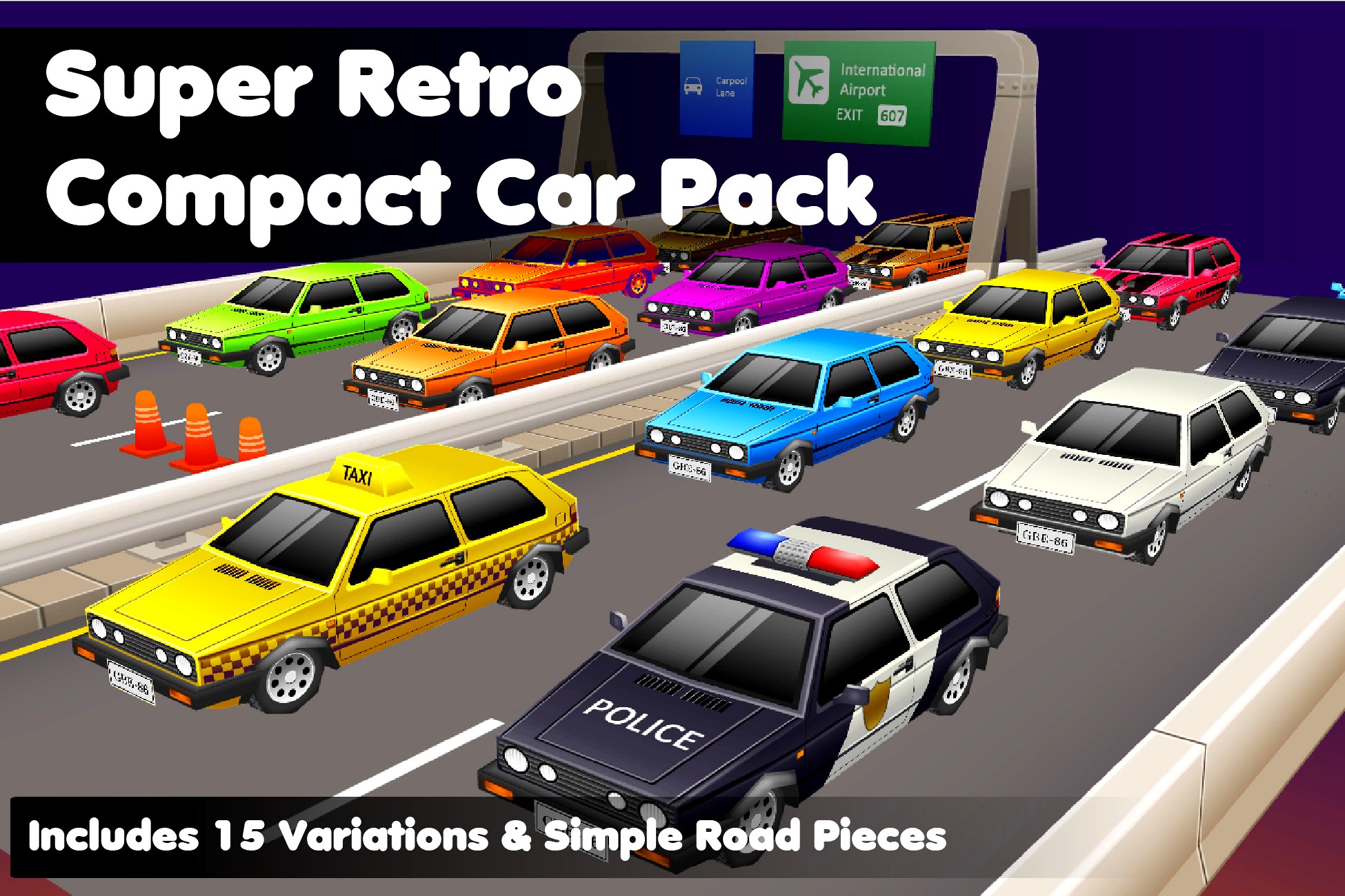 Super Retro Compact Car Pack