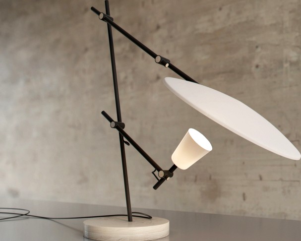 Crescent table lamp