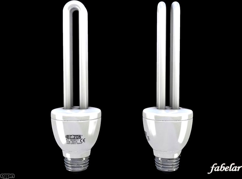 Energy saving bulb STD mat3d model