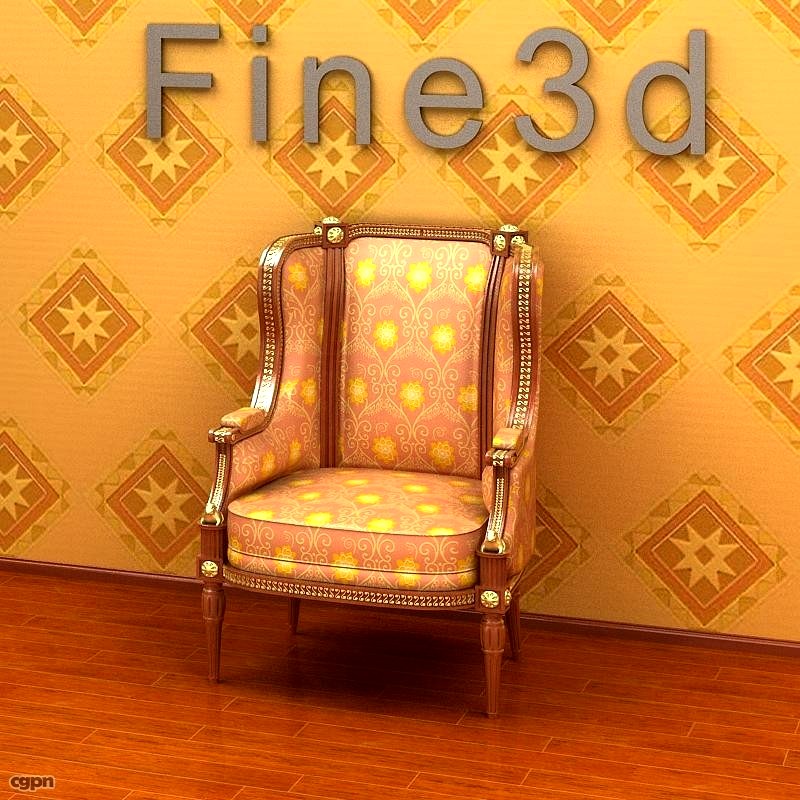 antique-09-Chair-0100a3d model