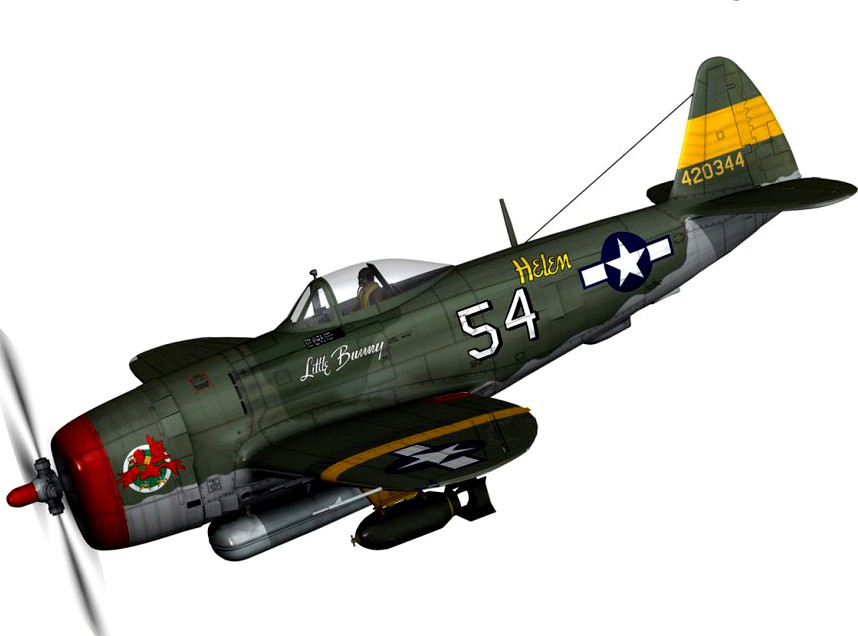 Republic P-47D Thunderbolt - Little Bunny3d model