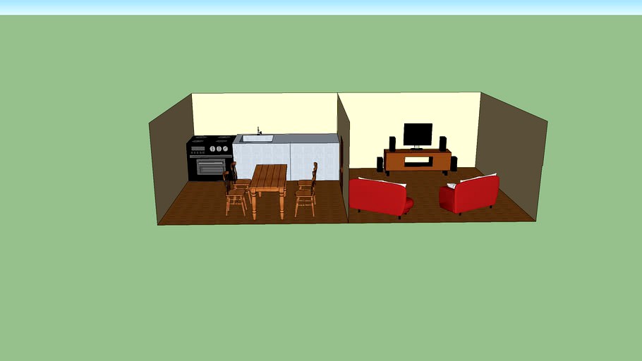 Living Room and Kitchen