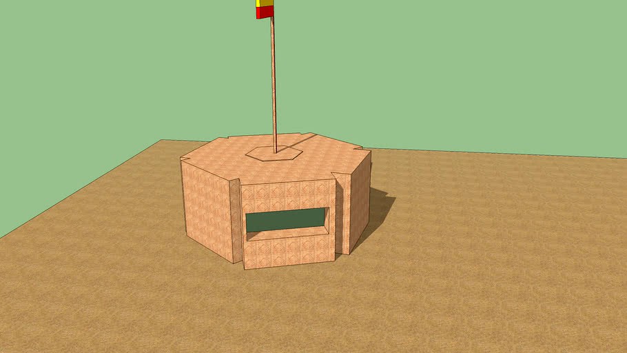Bunker /w Spanish Flag on top