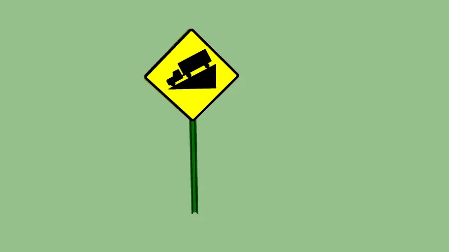 Steep Hill Ahead Road Sign