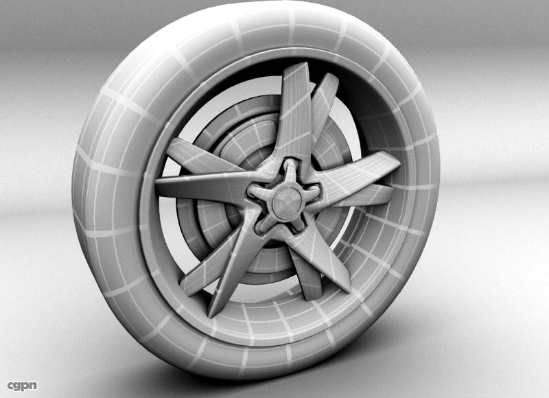 saloon car tyre3d model