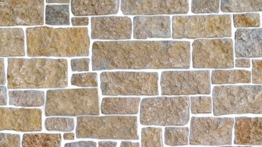 'Prairie Castle Ridge' (White Joint) Seamless Natural Stone Veneer Material