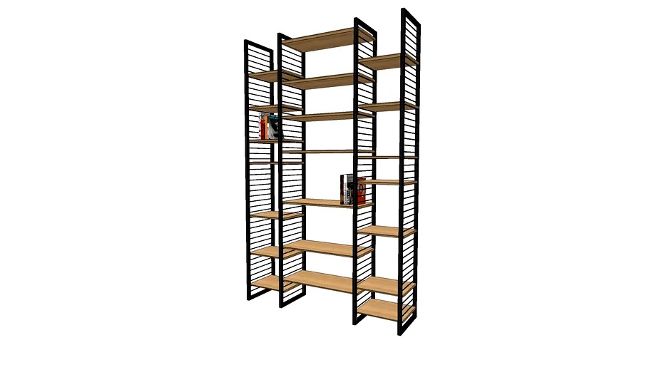 Etagère - Bibliothèque sur-mesure en chêne et métal 150x40xh240 cm / Shelf - Bookcase