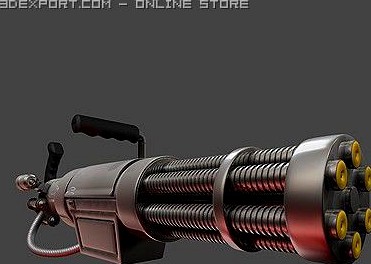 Fallout Gatling Laser 3D Model