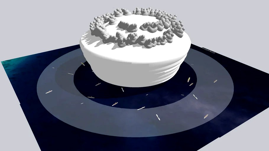 Nuclear Explosion Bikini Atoll D Model