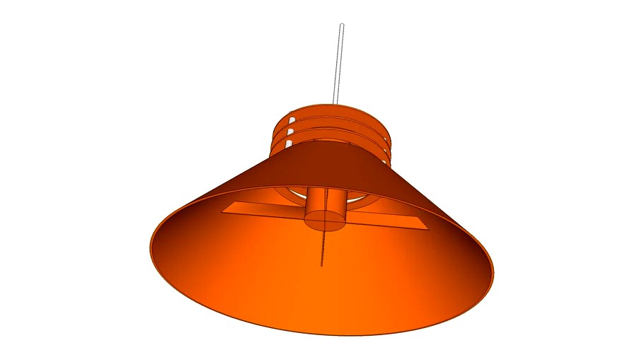 Vintage Industrial Orange Pendant Lamp